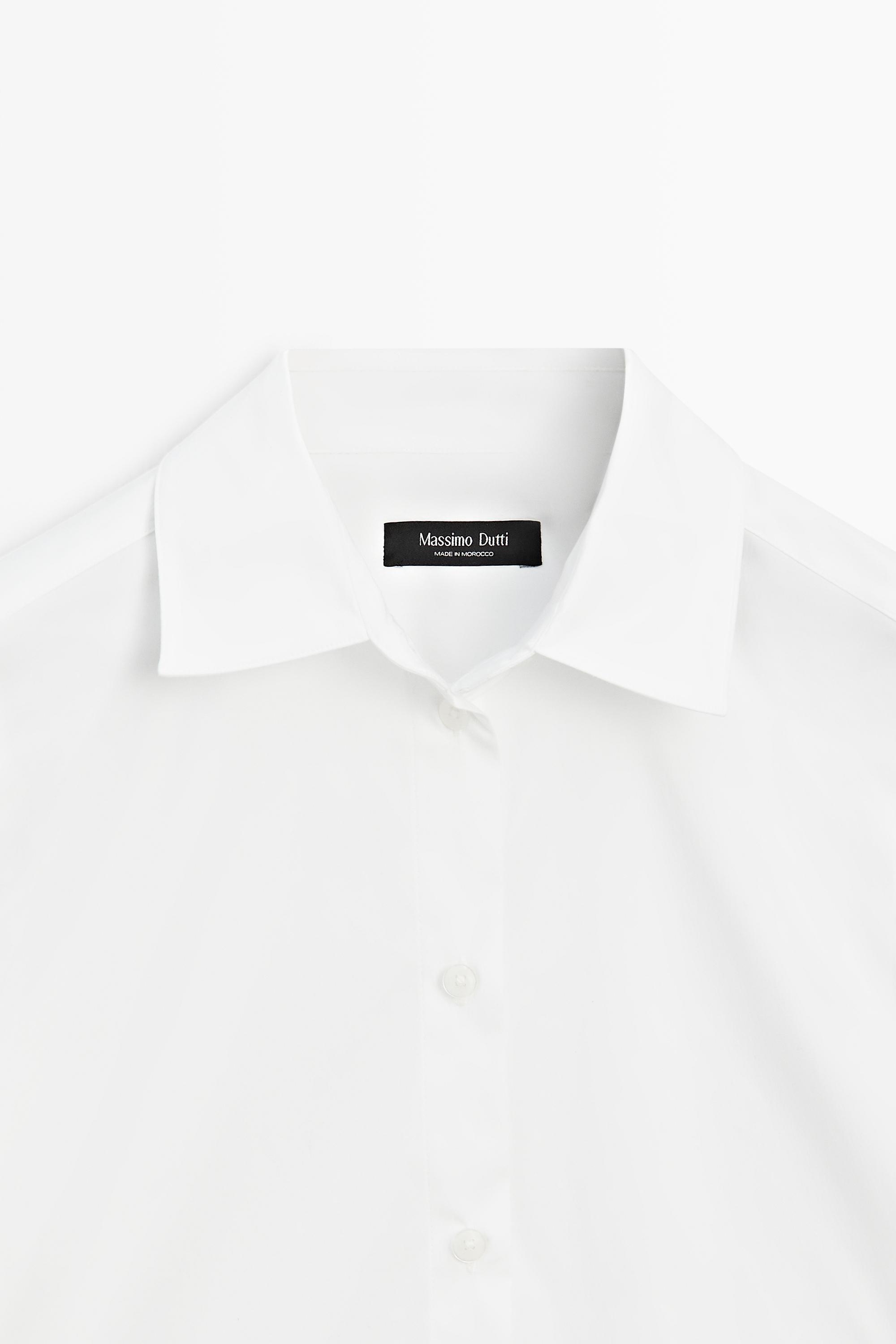 Chemise en popeline de coton mélangé