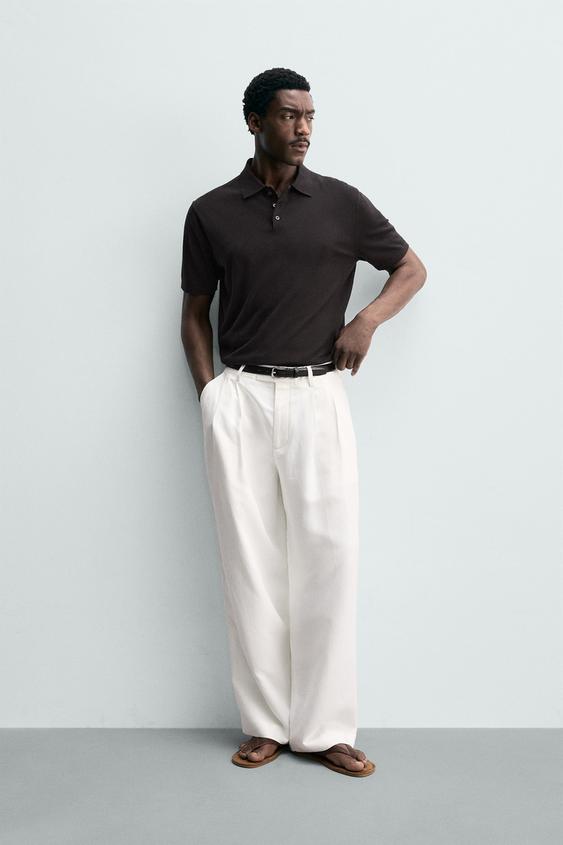 REGULAR FIT COTTON BLEND KNIT POLO from Zara - $69.90