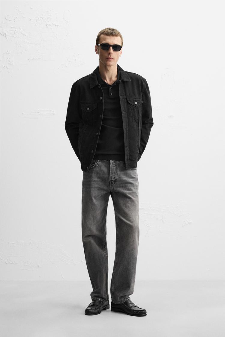 Giubbotto Zara Giubbotto Jeans Zara BASIC DENIM JACKET Black - Main Image