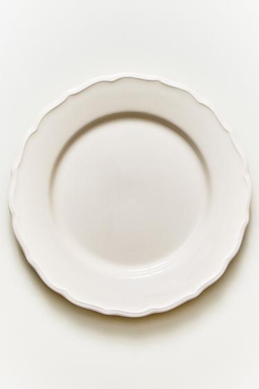 ASSIETTE PLATE FAÏENCE BORD RELIEF - Écru de Zara - Image 5