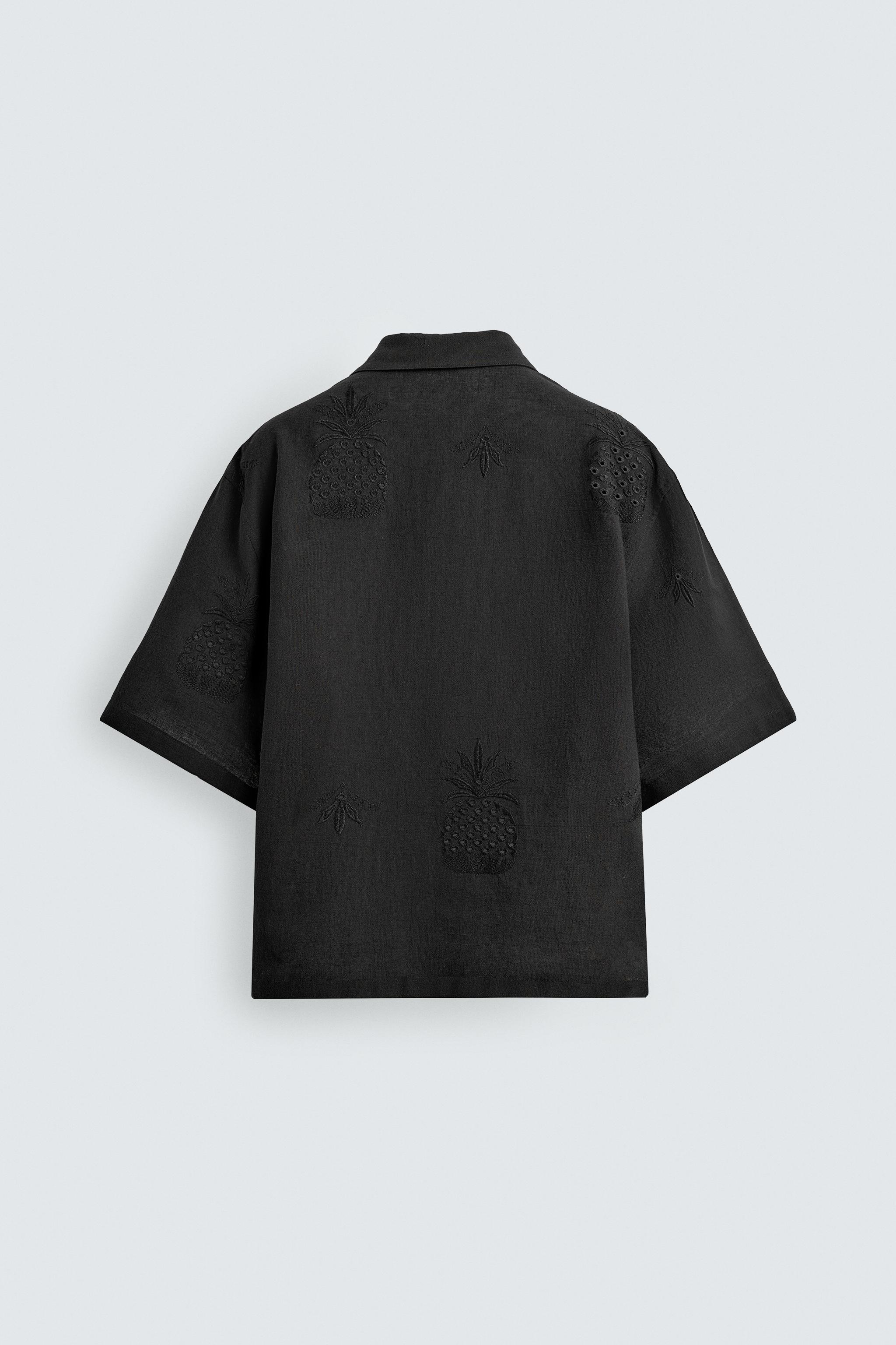 EMBROIDERED EYELET SHIRT
