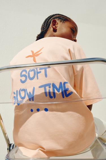 SLOGAN PRINT T-SHIRT - Orange by Zara - Image 5