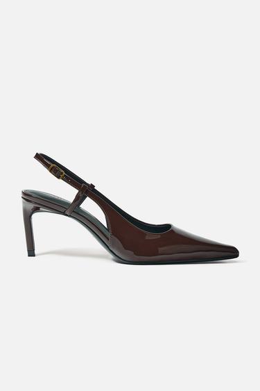 SLINGBACK SHOES - Brown by Zara
