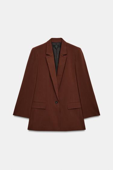 BLAZER BÁSICA BOTÓN - Marrón claro de Zara