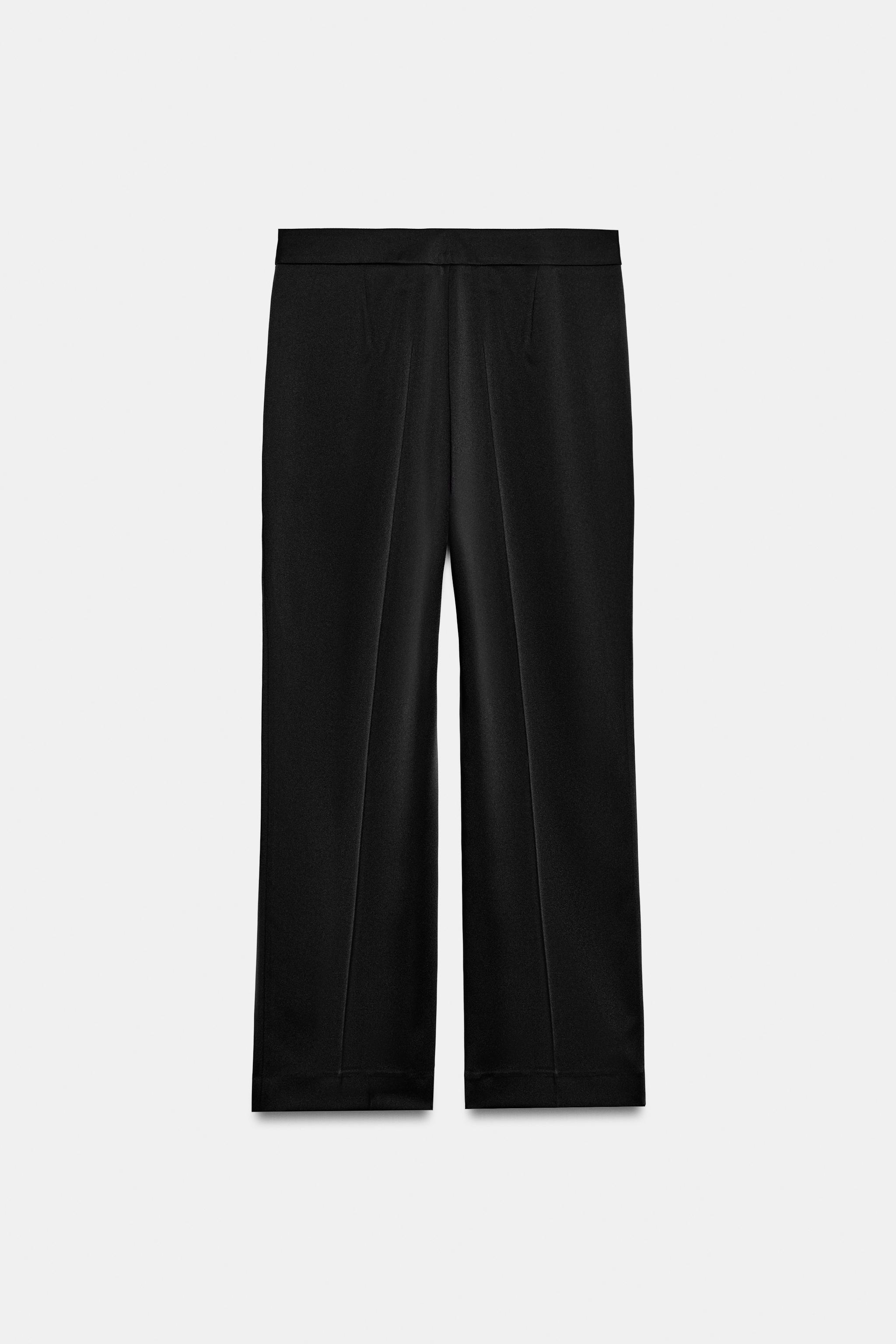 Женские брюки Zara STRAIGHT-LEG SATIN PANTS — фото 5