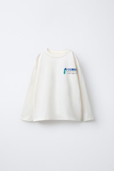 CAMISETA ESTAMPADO TEXTO CIDADE A CORUÑA - Cru de Zara - Imaxe 0