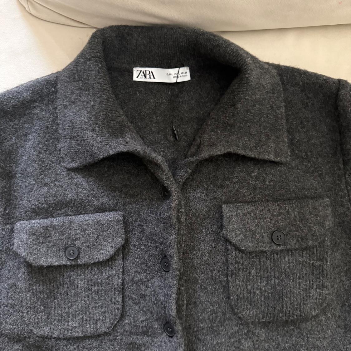 CHARCOAL GREY COLLARED SWEATER - Image 3