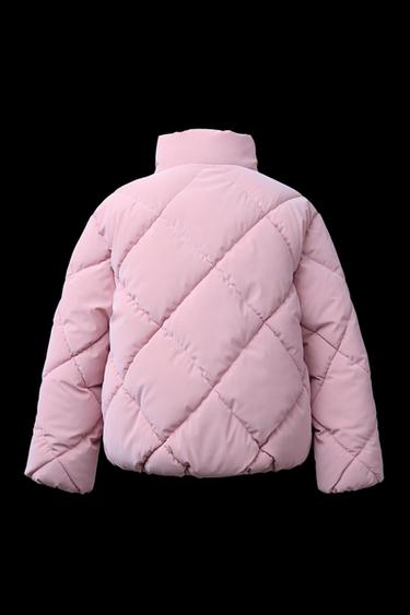 RUBBERISED PUFFER JACKET - Chalk pink by Zara