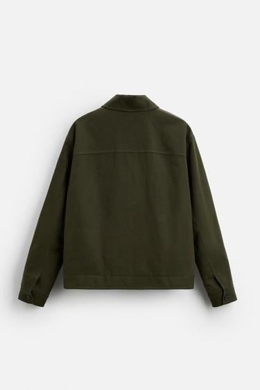 TWILL TEXTURED JACKET - Khaki by Zara - Image 6