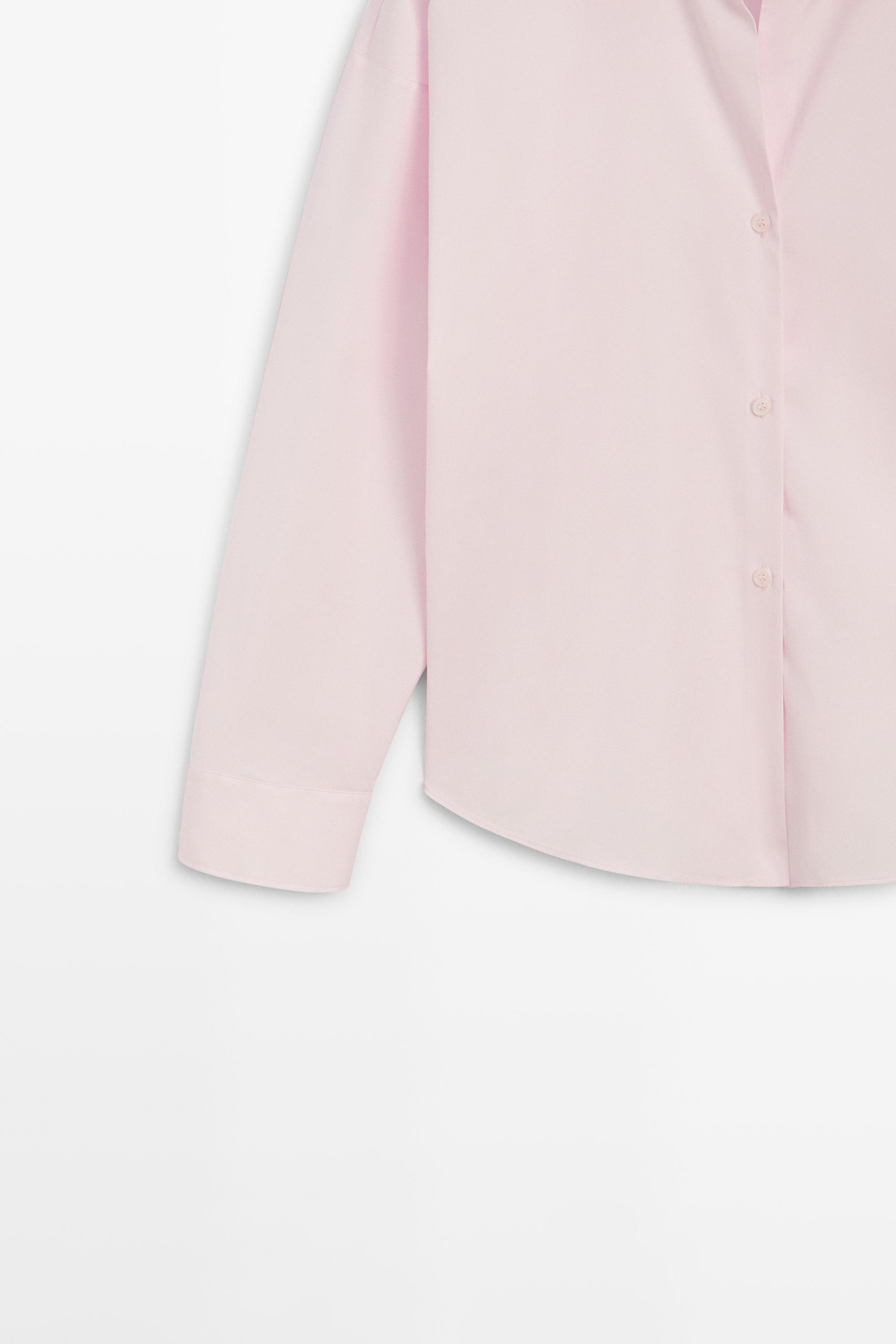 Chemise en popeline de coton à détail pince