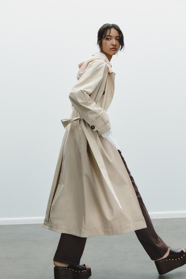 LONG SCARF TRENCH COAT - Light beige by Zara - Image 2