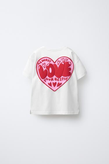 T-SHIRT À IMPRIMÉ EN RELIEF - Blanc de Zara - Image 1