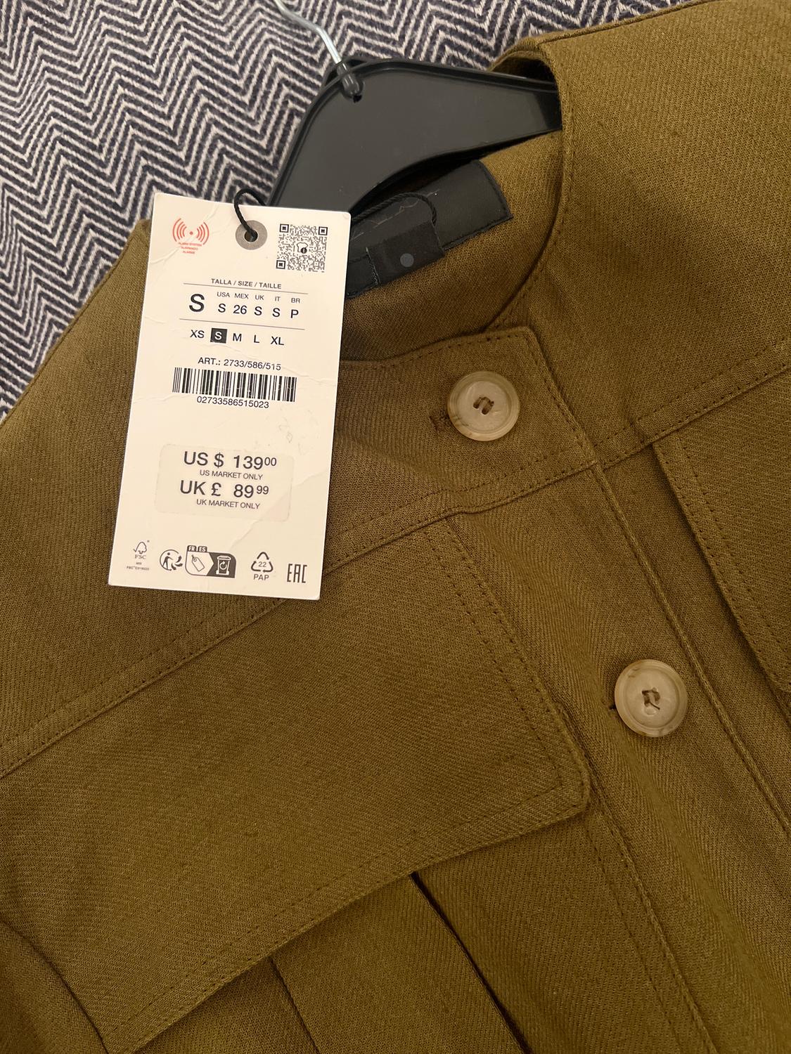 ZW COLLECTION LINEN BLEND BOMBER JACKET - Image 3