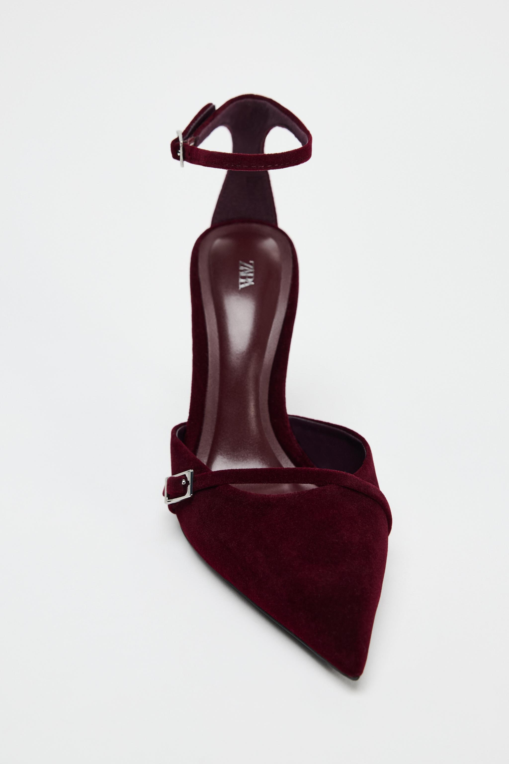 VELVET EFFECT STILETTO HEELS - 1-625 | ZARA United States