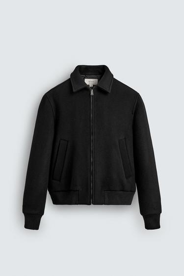 ÁO KHOÁC LEN - CASHMERE MANTECO ® - Màu đen từ Zara