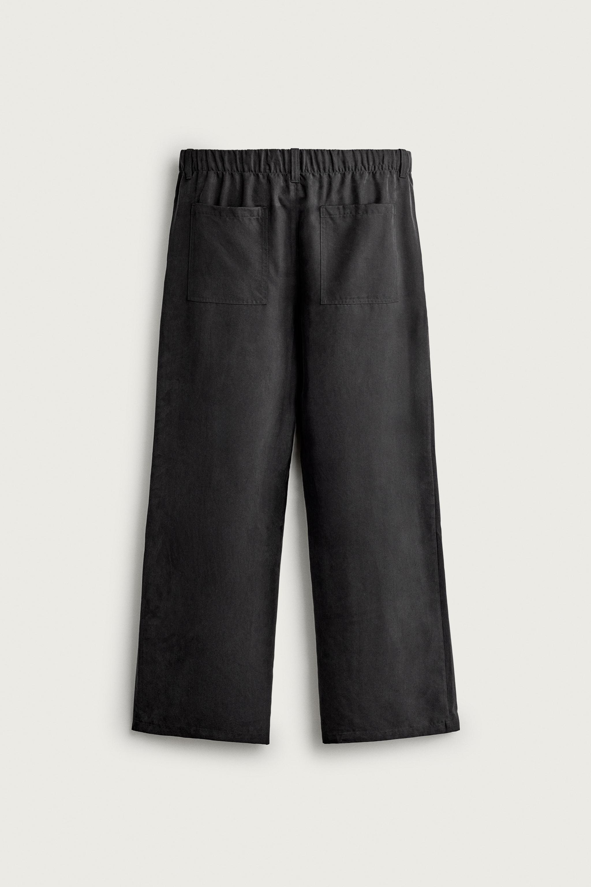 Zara RELAXED FIT DÖKÜMLÜ PANTOLON görsel 7