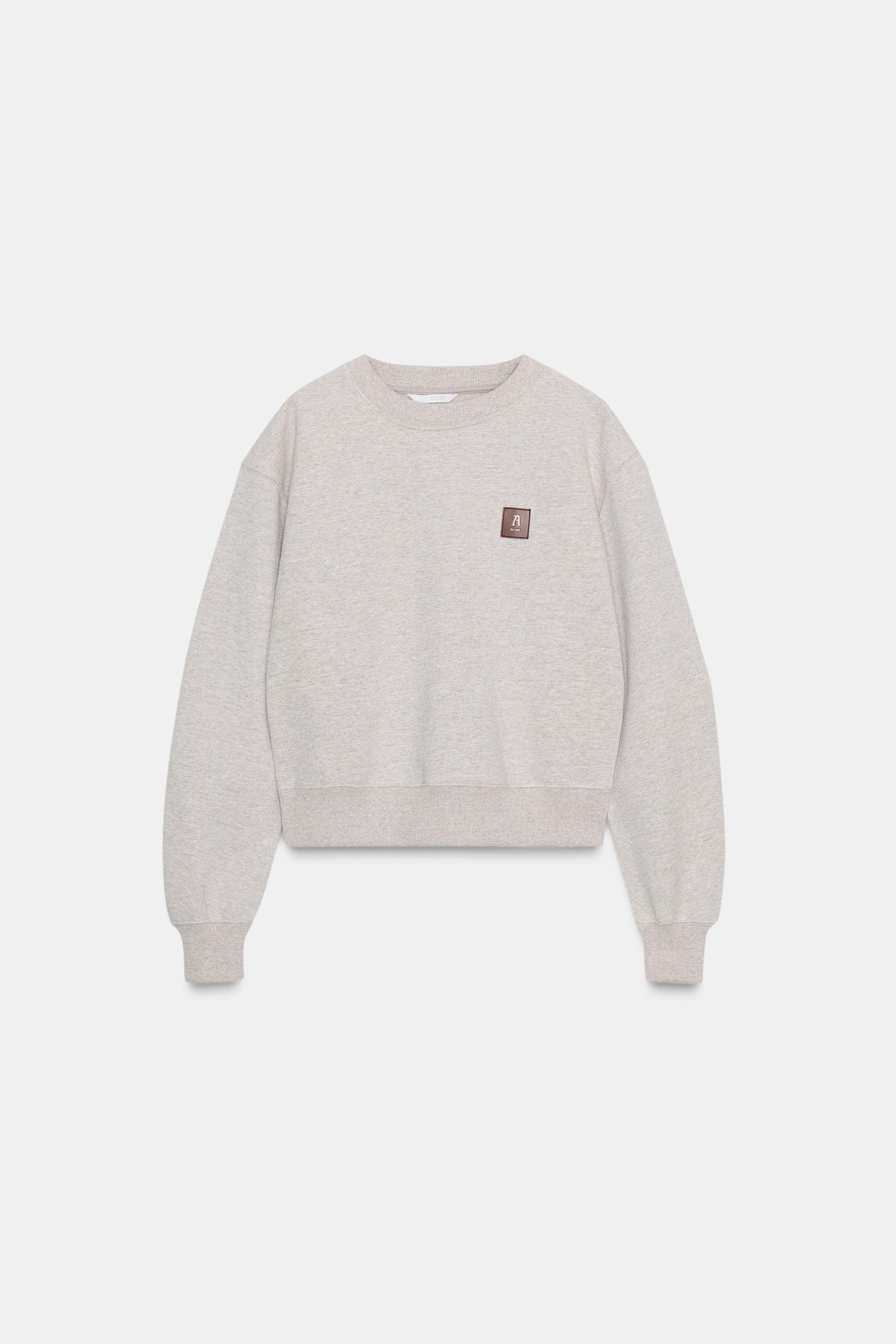 FRONT LABEL SWEATSHIRT - Beige | ZARA United States
