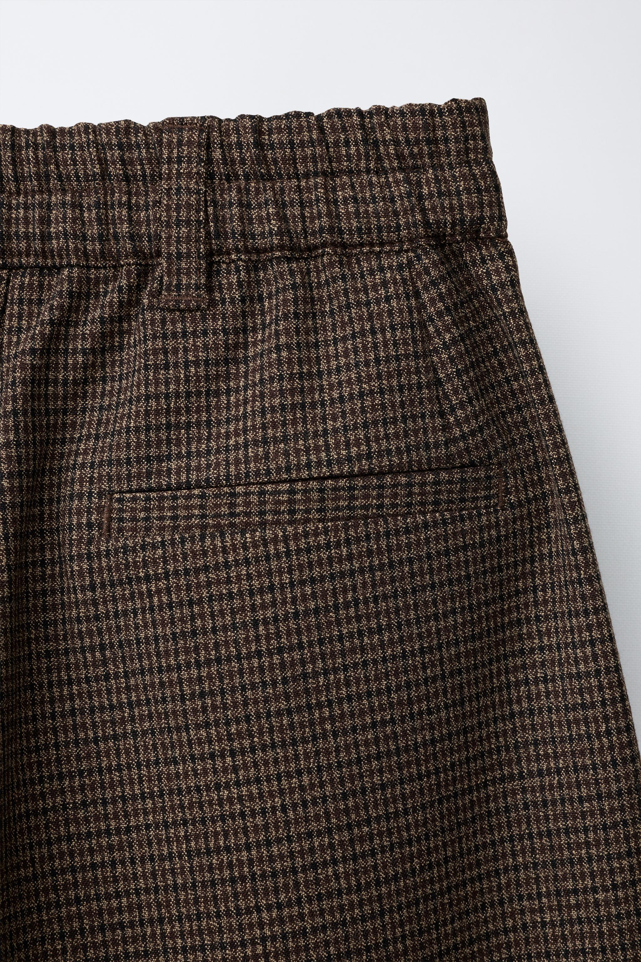 PLAID PRINT BALLOON PANTS