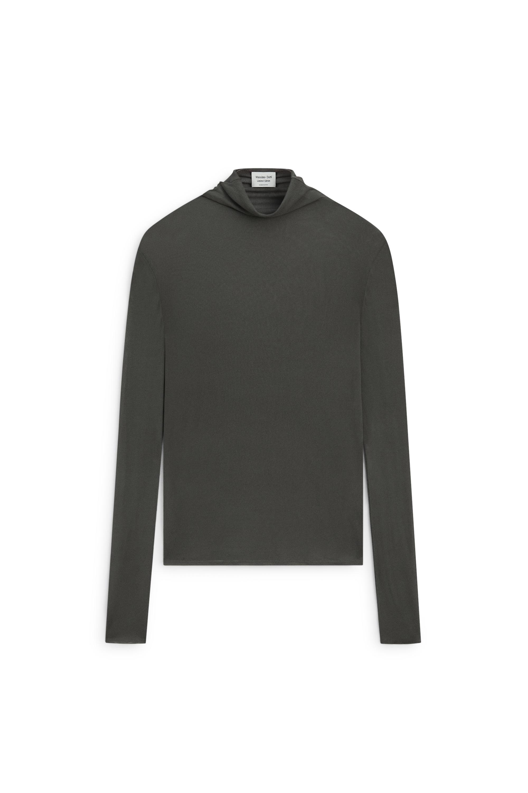100% silk funnel neck T-shirt - LIMITED EDITION