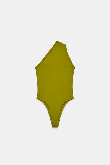 ASYMMETRIC BODYSUIT - Oil by Zara