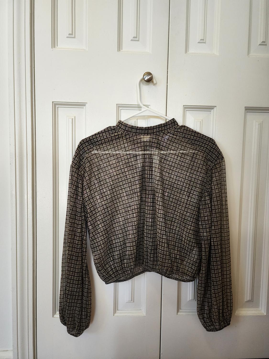SHINY PLAID TOP - Image 4