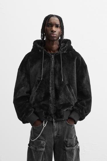 BLUSÃO BOMBER REVERSÍVEL - Preto da Zara