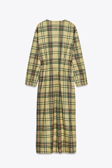 ROBE MI-LONGUE À CARREAUX ZW COLLECTION - Multicolore de Zara - Image 7