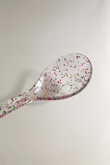 KIDS' TRITAN™ GLITTER SPOON - Transparent by Zara - Image 1