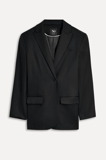 LONG OVERSIZE BLAZER 50TH ANNIVERSARY - Black by Zara - Image 1