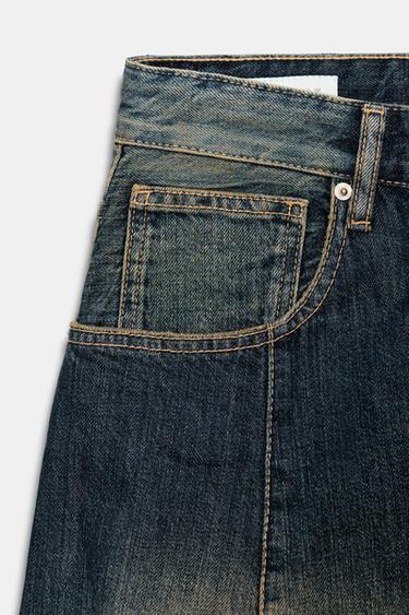 TRF OVERSIZE MID-WAIST JEANS - Navy blue by Zara - Image 8