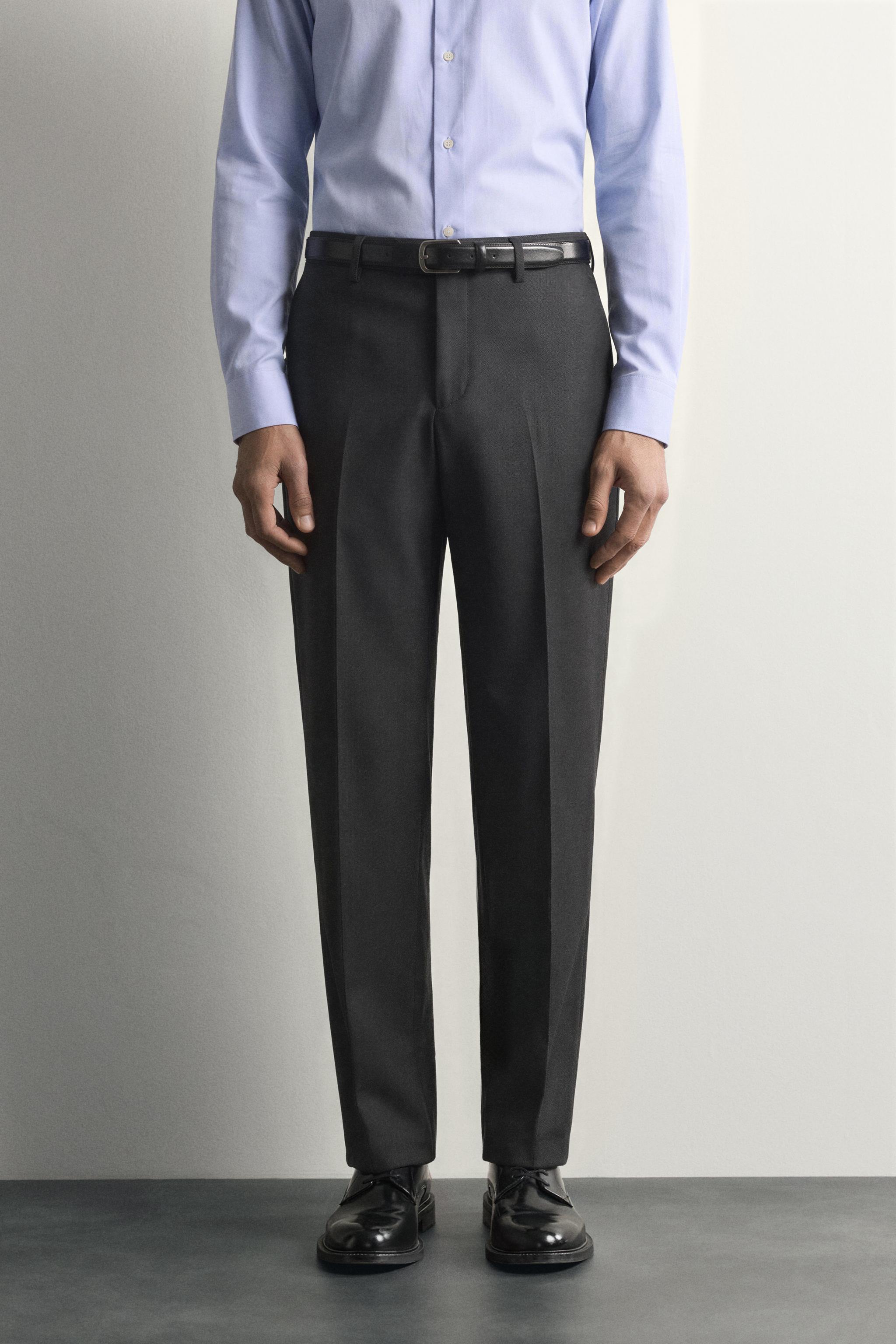 Мужские брюки Zara 100% WOOL SUIT PANTS — фото 2