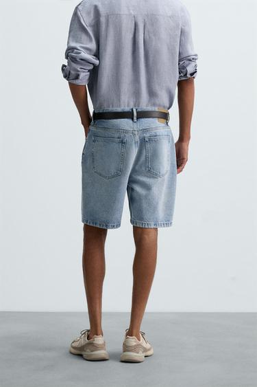 BERMUDA DENIM REGULAR FIT - Bleu clair de Zara - Image 2