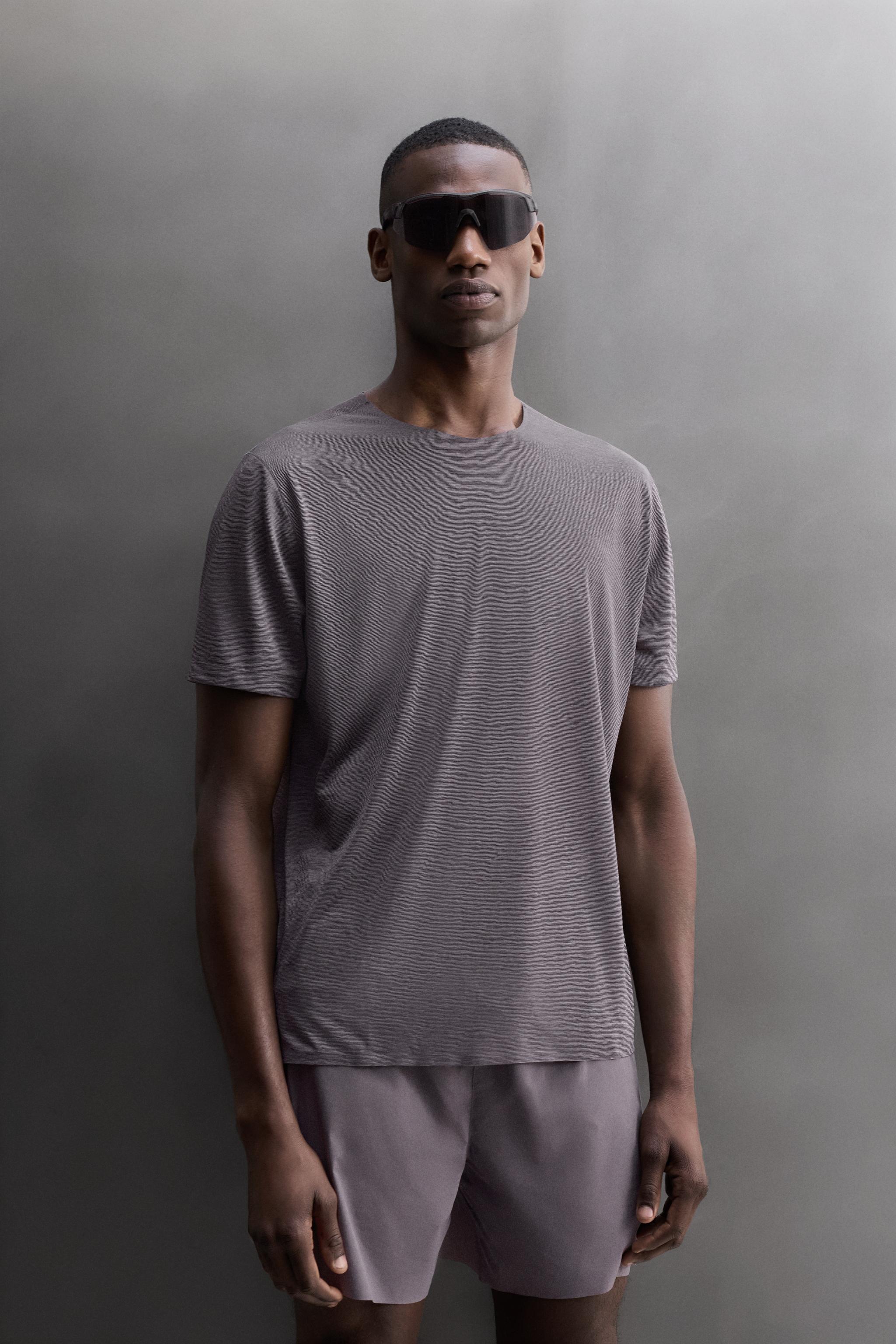 Мужские футболки Zara LIGHTWEIGHT STRUCTURED RUNNING T-SHIRT — фото 2