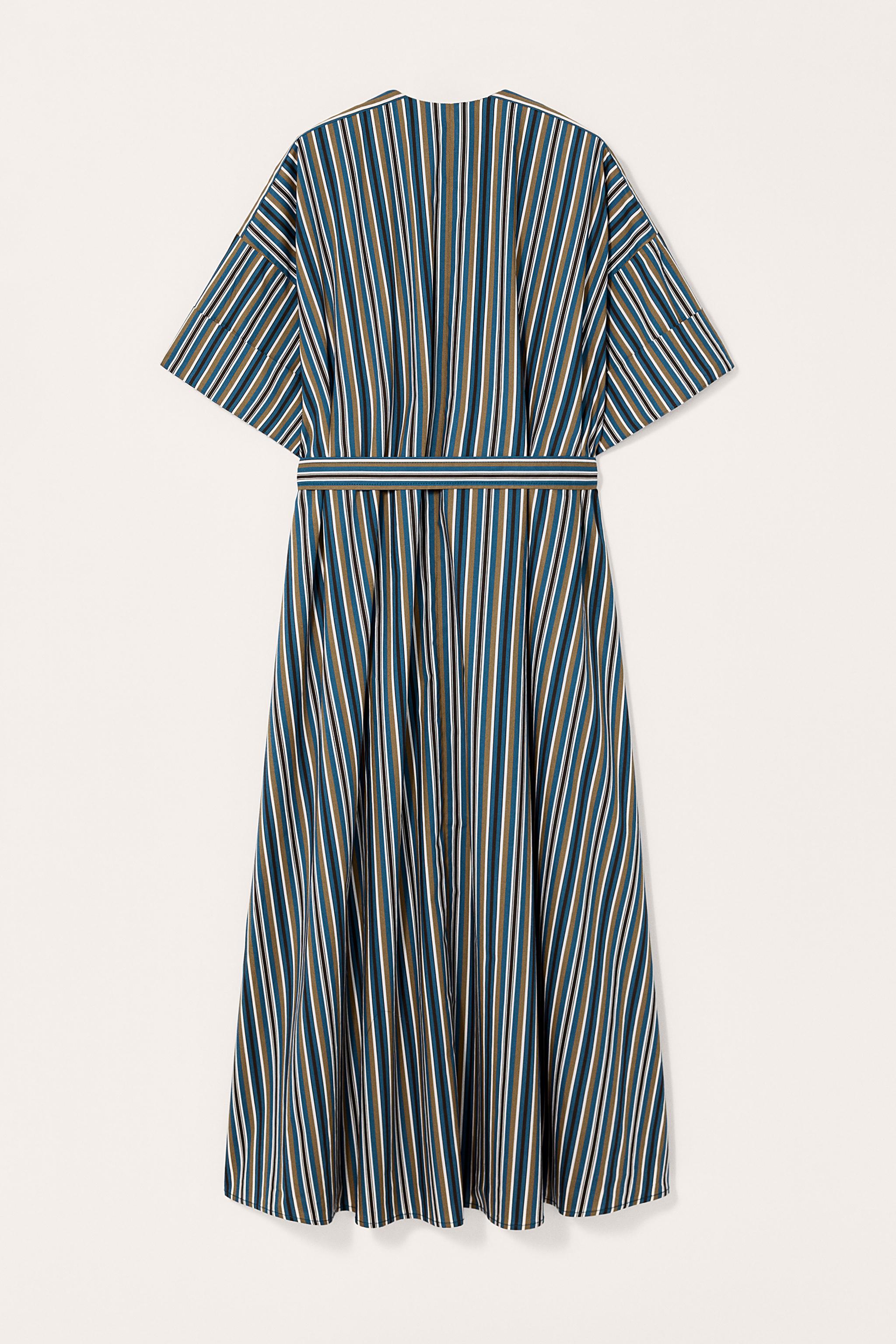 ZARA LIMITED EDITION ストライプ柄リボン付きワンピース LIMITED EDITION ストライプ柄リボン付きワンピース - ホワイト