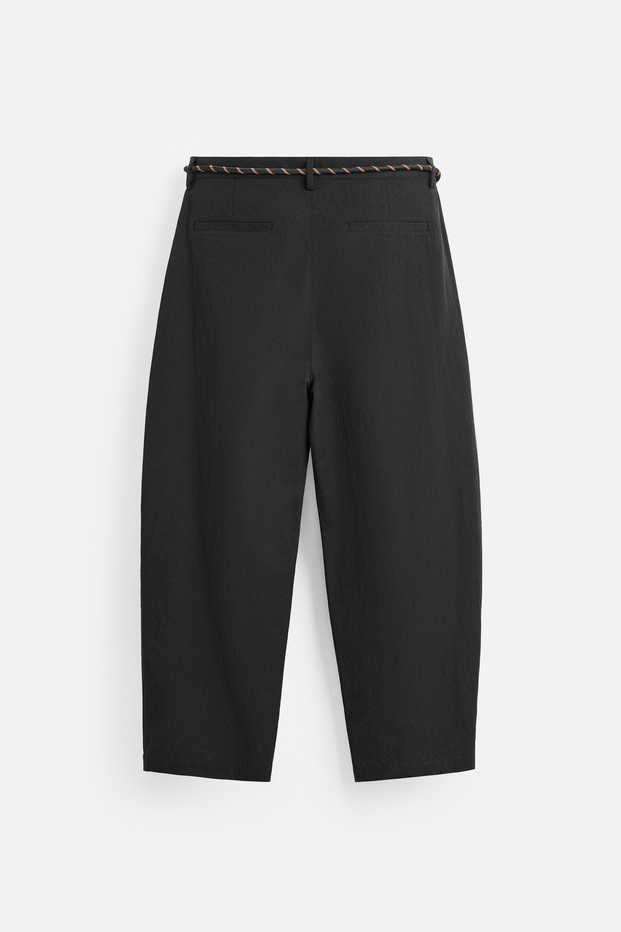 ドローストリング付きバルーンフィットパンツ - ブラック | ZARA ドローストリング付きバルーンフィットパンツ - ブラック | ZARA