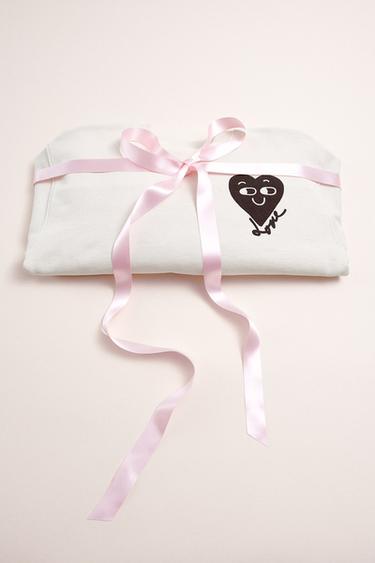 SUDADERA ESTAMPADO CORAZÓN - Crudo de Zara