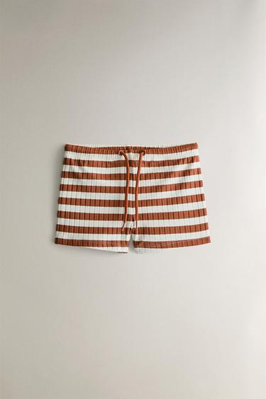 MAILLOT DE BAIN BERMUDA RAYÉ ENFANT - Tuile de Zara - Image 0