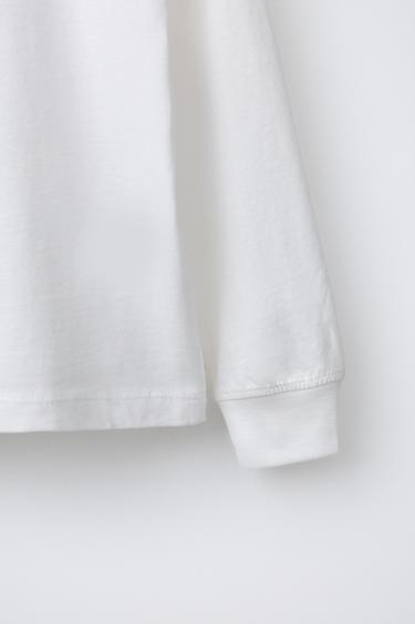 T-SHIRT À IMPRIMÉ GOUTTE - Blanc de Zara - Image 3