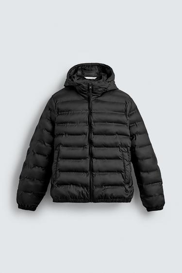 LIGHTWEIGHT QUILTED HOODED JACKET - Black by Zara