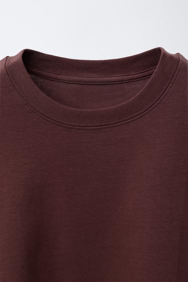 LOT DE TROIS T-SHIRTS À RAYURES ET UNIS - Bordeaux de Zara - Image 3