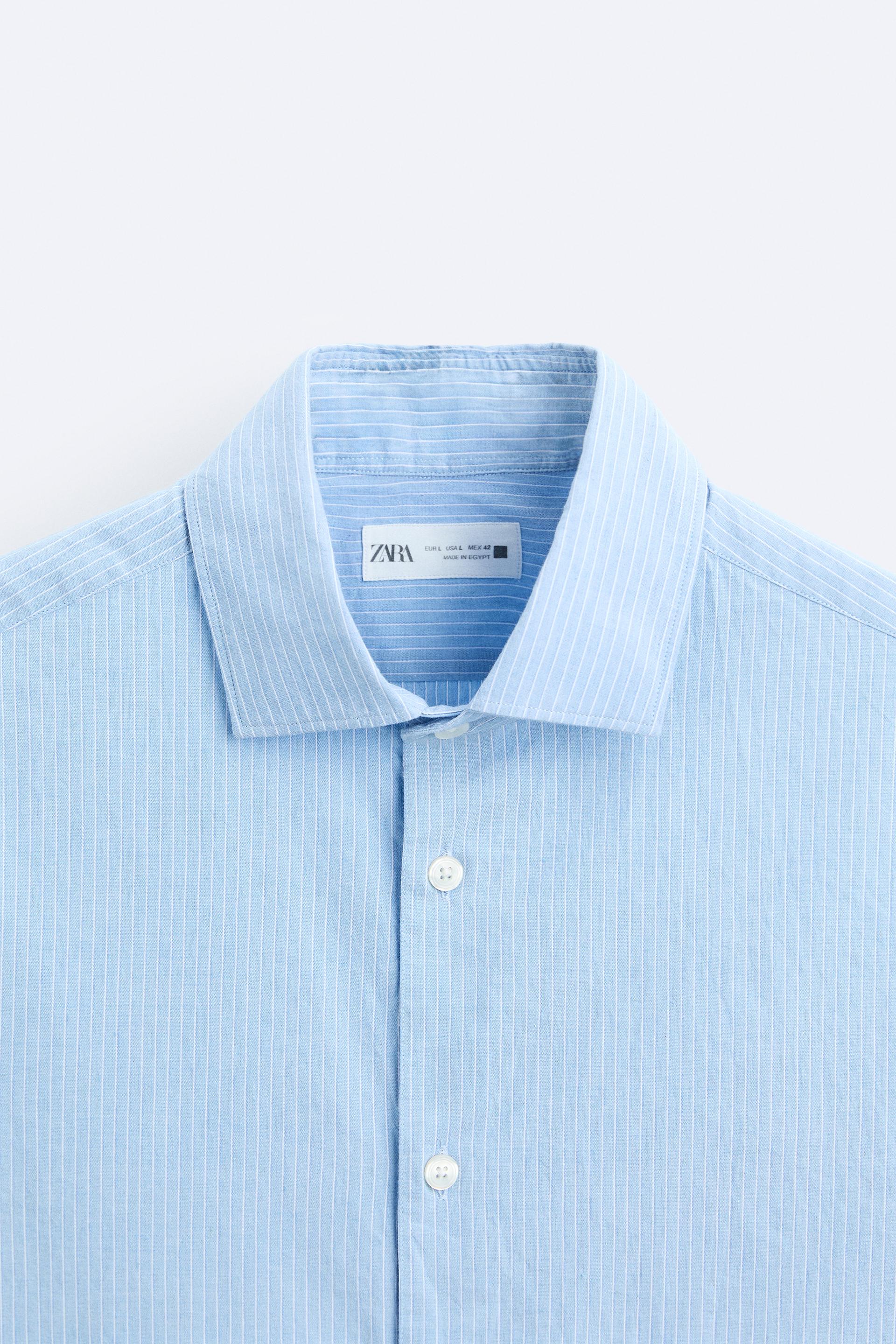 STRIPED COTTON - LINEN SHIRT - striped