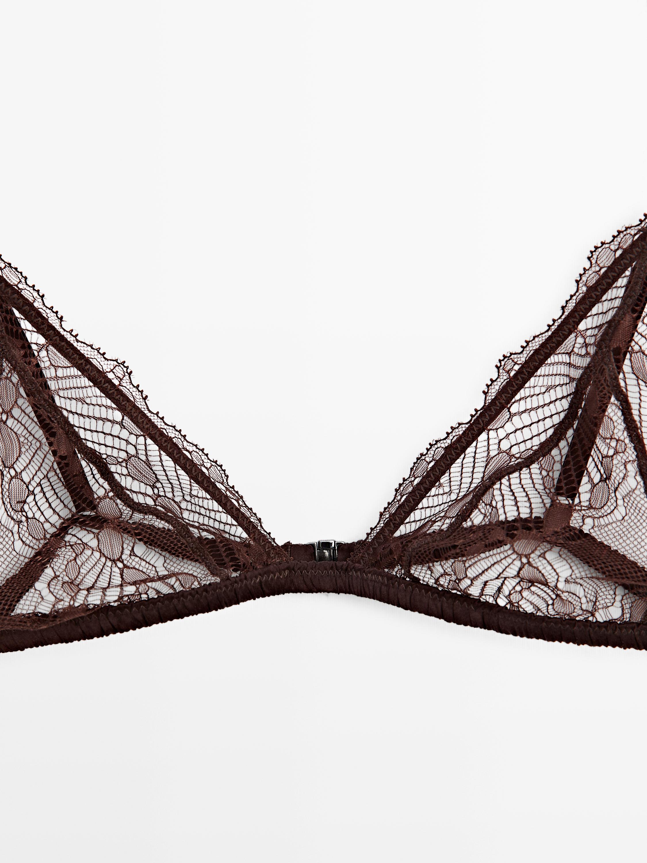 Lace triangle bralette