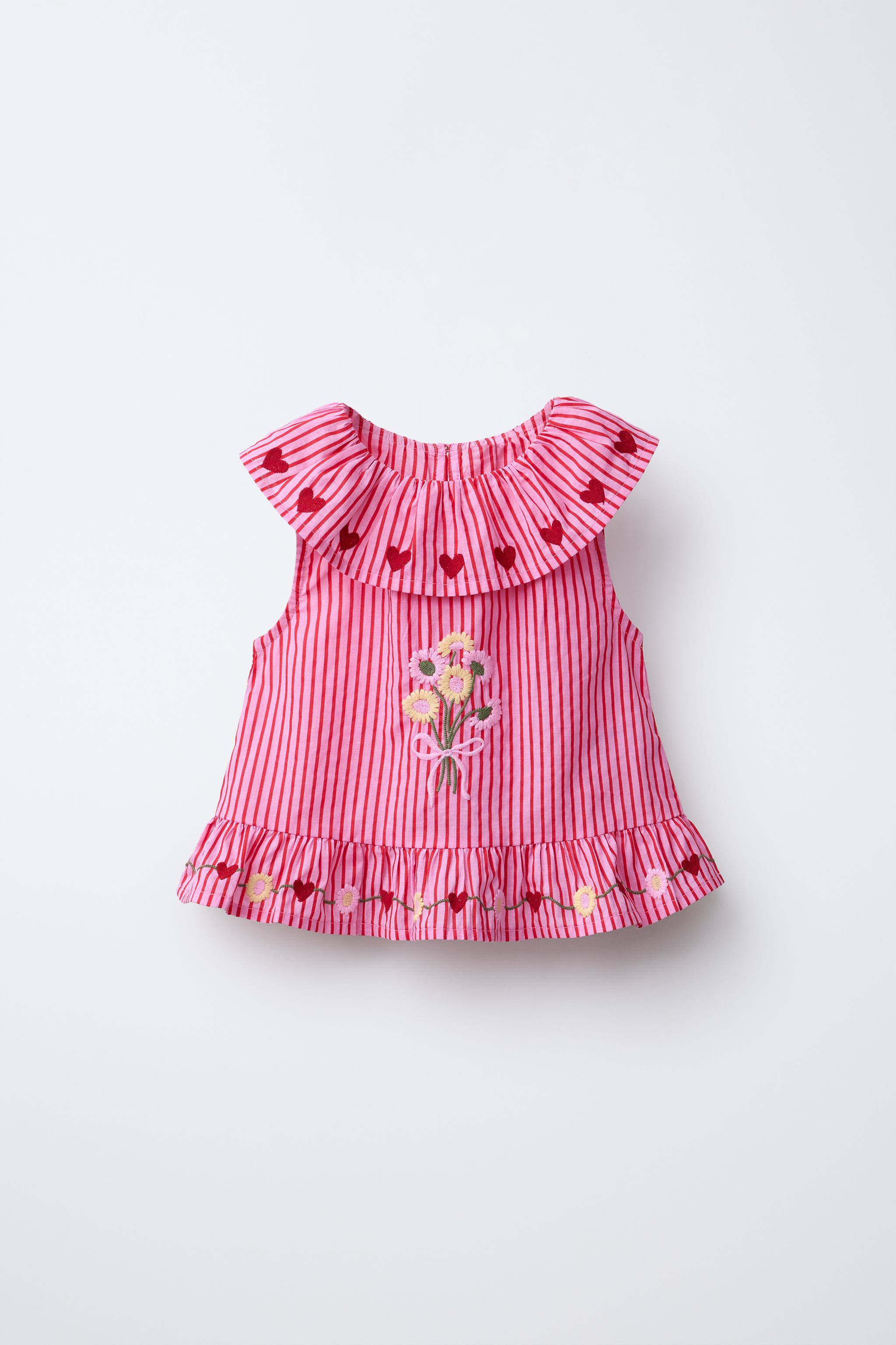 EMBROIDERED STRIPED TOP SISSEL EDELBO X ZARA KIDS