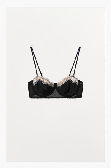 SOUTIEN AROS COMBINADO RENDA - Preto da Zara