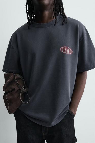 WASHED POST MALONE™ GRAPHIC SWEATSHIRT - Blue by Zara - Image 4