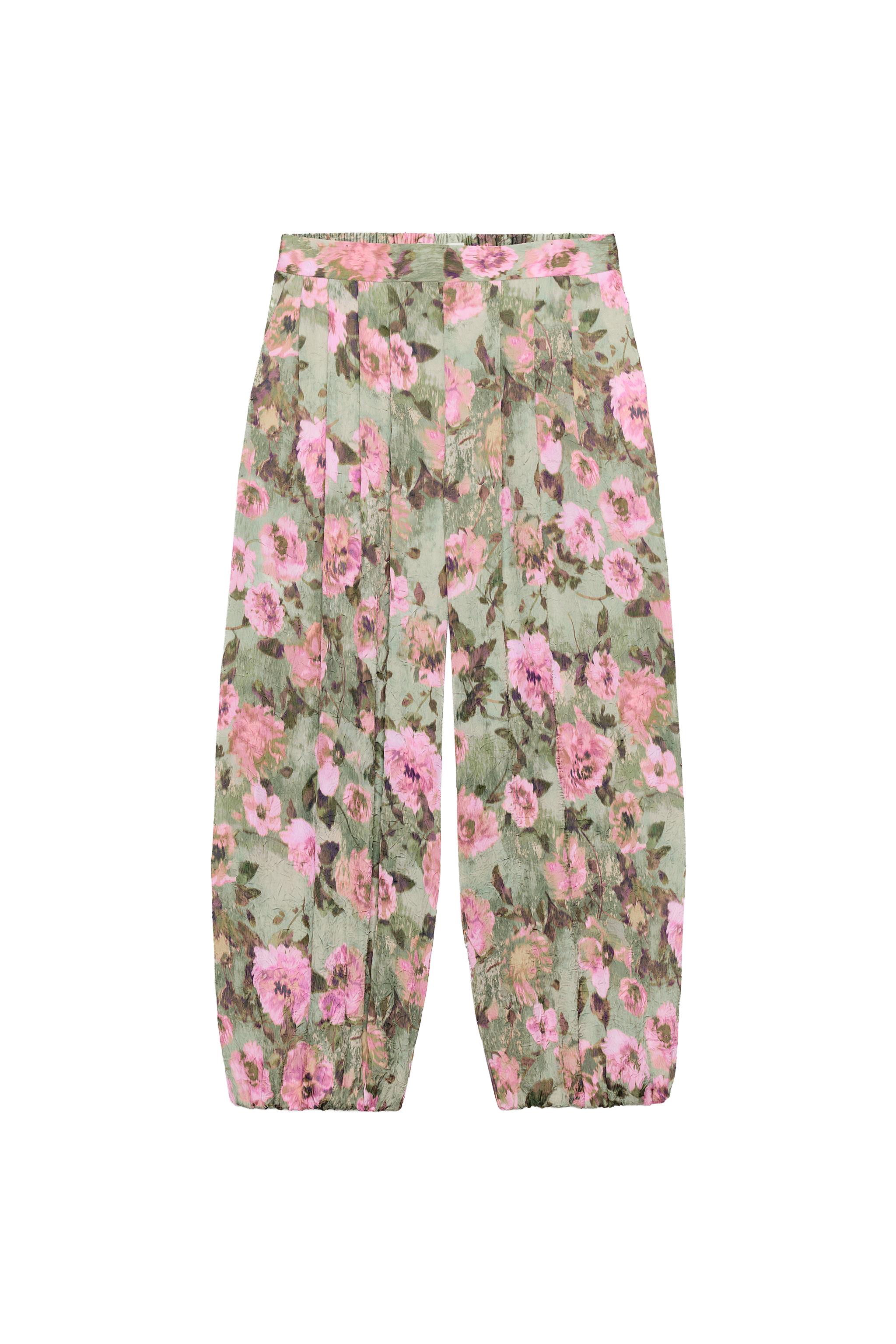 FLORAL PRINT BALLOON PANTS