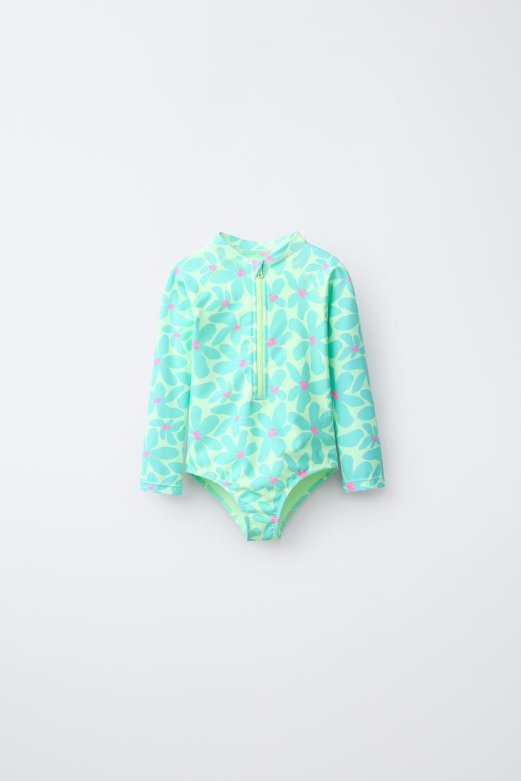 1-6 AÑOS/ MAILLOT BAÑO ESTAMPADO FLORES