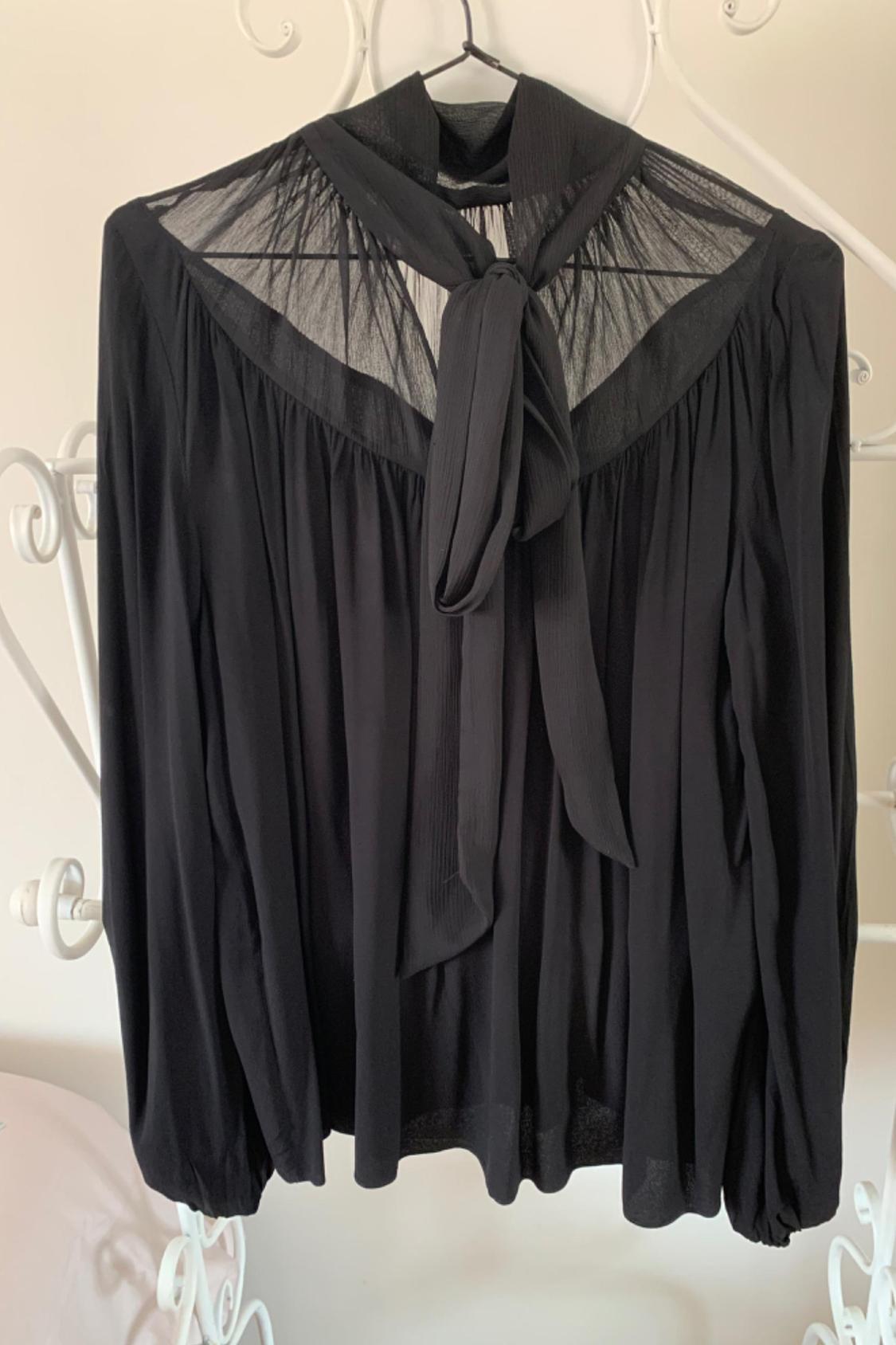 COMBINED BLOUSE WITH TIED NECK - Image 4