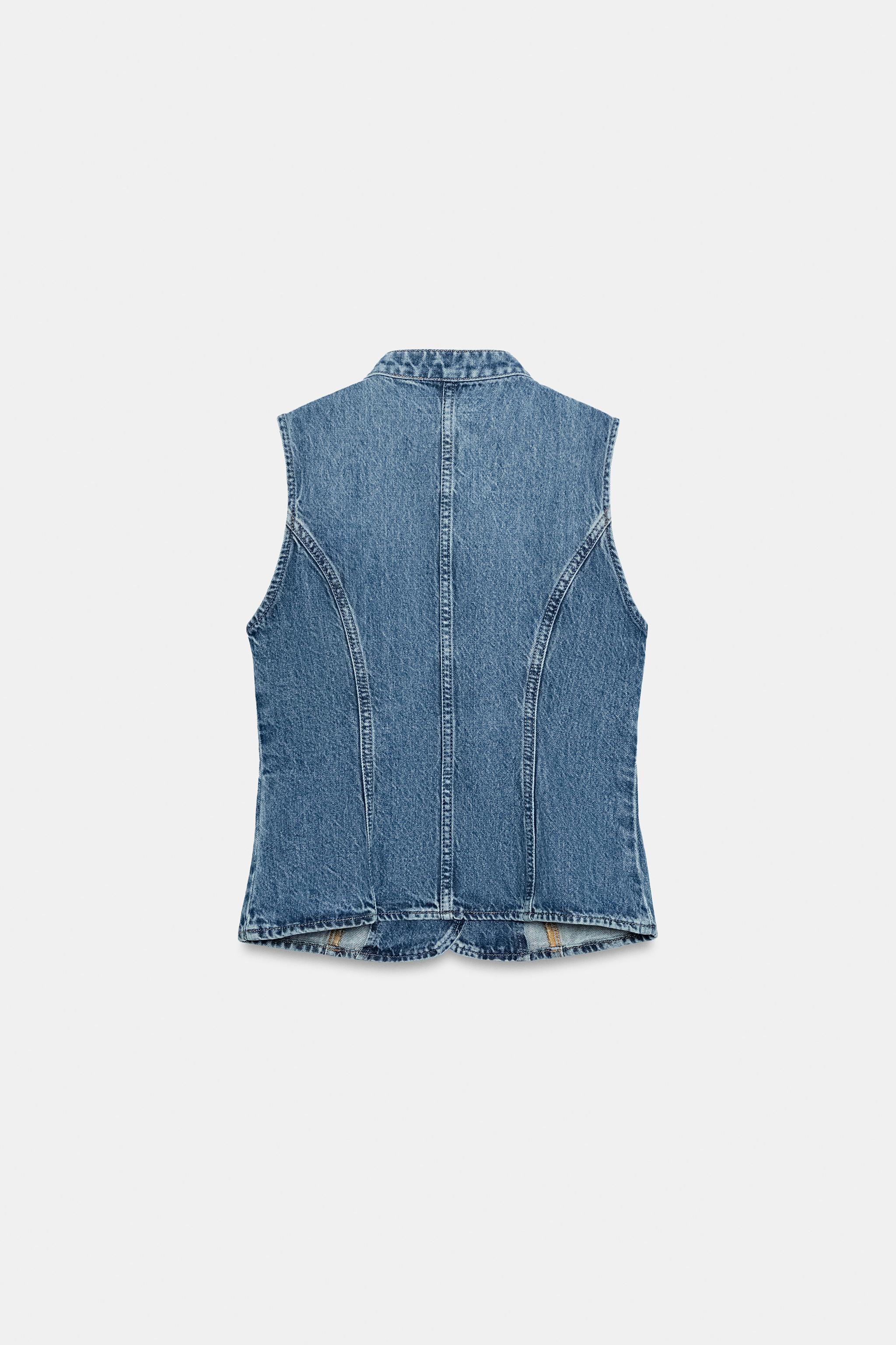 Z1975 SÜSLÜ DÜĞMELİ DENIM TOP - Görsel 6