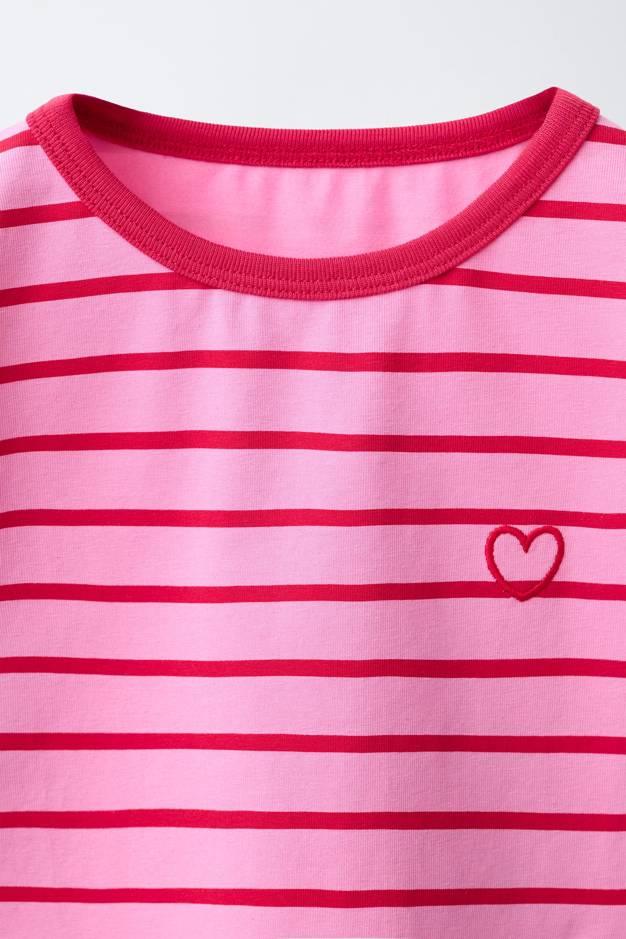Детские брюки Zara STRIPED T-SHIRT AND BIKER LEGGINGS SET — фото 3